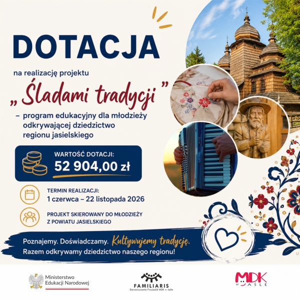 Otrzymaliśmy dotację z Ministerstwa Edukacji Narodowej!